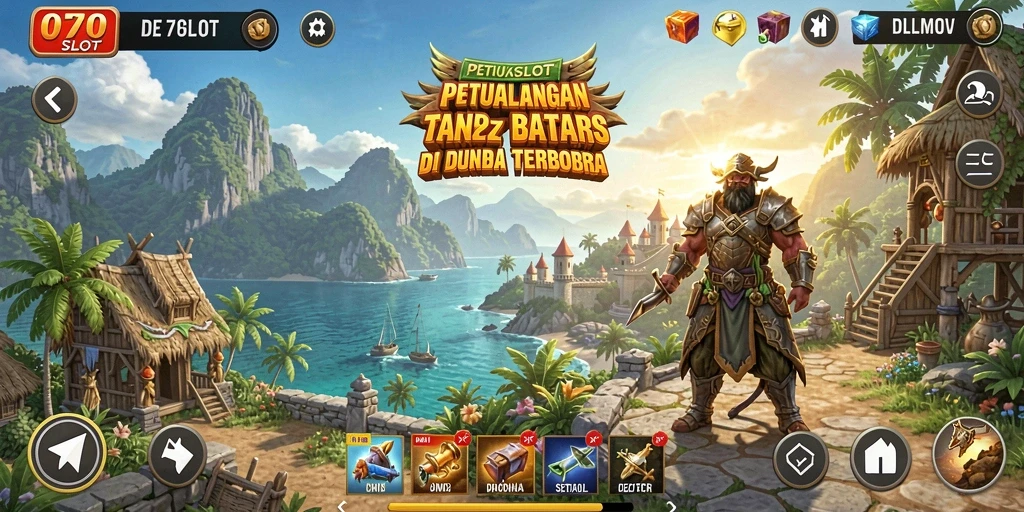 Screenshot gameplay yang menampilkan dunia terbuka 070SLOT.