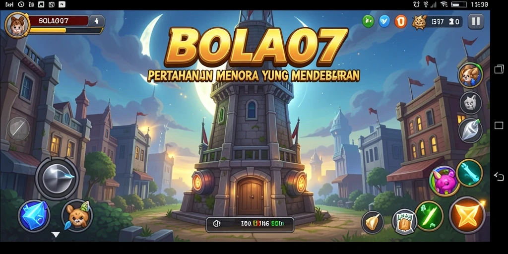 Gameplay seru dalam BOLA07, permainan Tower Defense yang menarik.