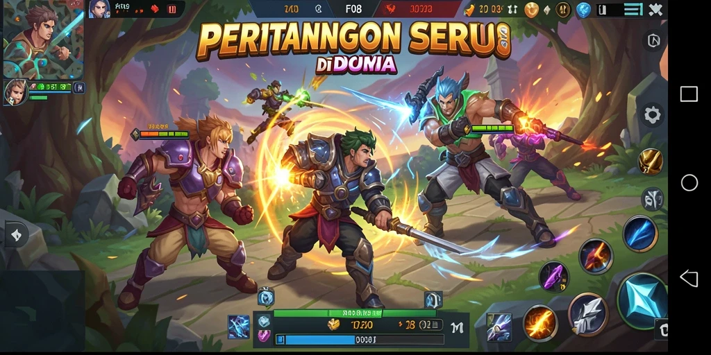 Tangkapan layar F08 menampilkan intensitas pertempuran MOBA yang mendebarkan.