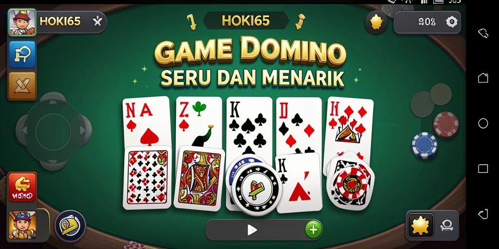 Screenshot gameplay HOKI65 yang menunjukkan aksi seru permainan Domino.