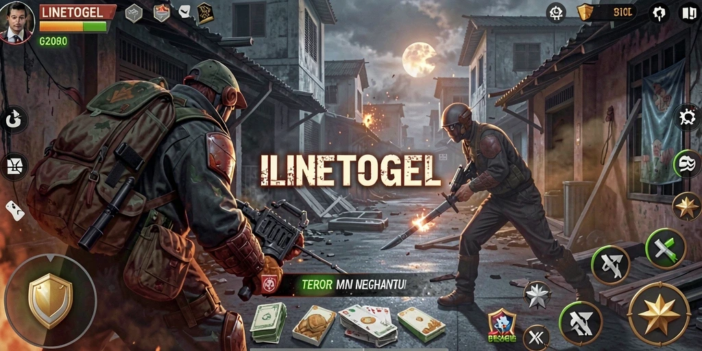 Tampilan menyeramkan gameplay LINETOGEL saat menjelajahi kegelapan.