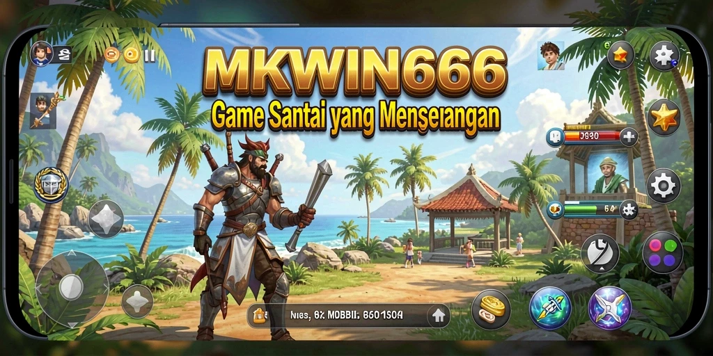 Screenshot utama MKWIN666 menampilkan gameplay seru dan penuh warna.