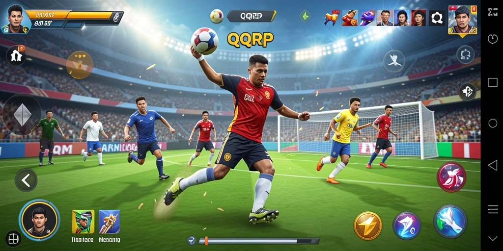 Tampilan gameplay QQRP yang kompetitif dan mendebarkan.