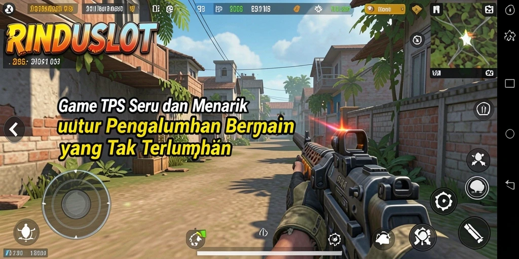 Screenshot gameplay RINDUSLOT dengan aksi seru di dunia TPS.
