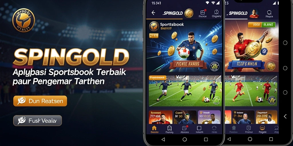 Screenshot utama SPINGOLD menampilkan tampilan antarmuka taruhan olahraga yang menarik.