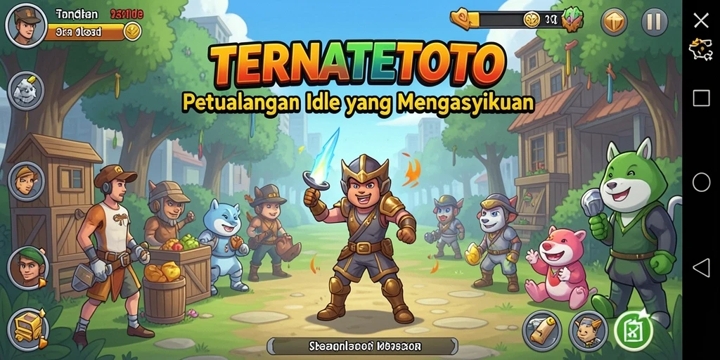 Screenshot utama menampilkan gameplay Idle TERNATETOTO yang menarik.