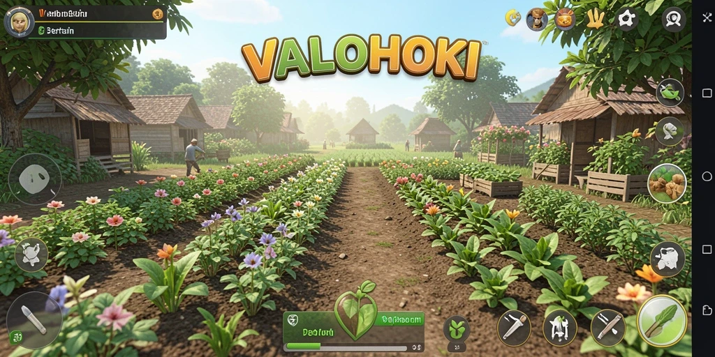 Gameplay menarik dari VALOHOKI dengan berbagai tanaman dan hewan.