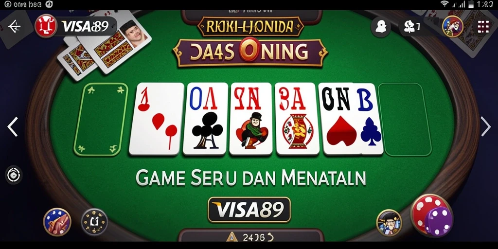 Tampilan gameplay seru dari game Domino VISA89.